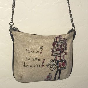 Brighton Scottie Tan Canvas With Fairy Dust Crossbody Bag